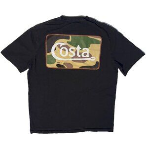 Costa The Hunt Black Camo Logo Hunting Tshirt - Small